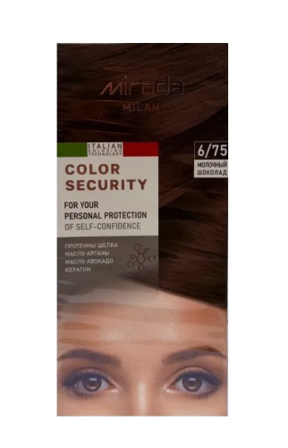 MIRADA MILAN краска д/волос с протеинами шелка кератином арганой и авокадо 6.75 молочный шоколад